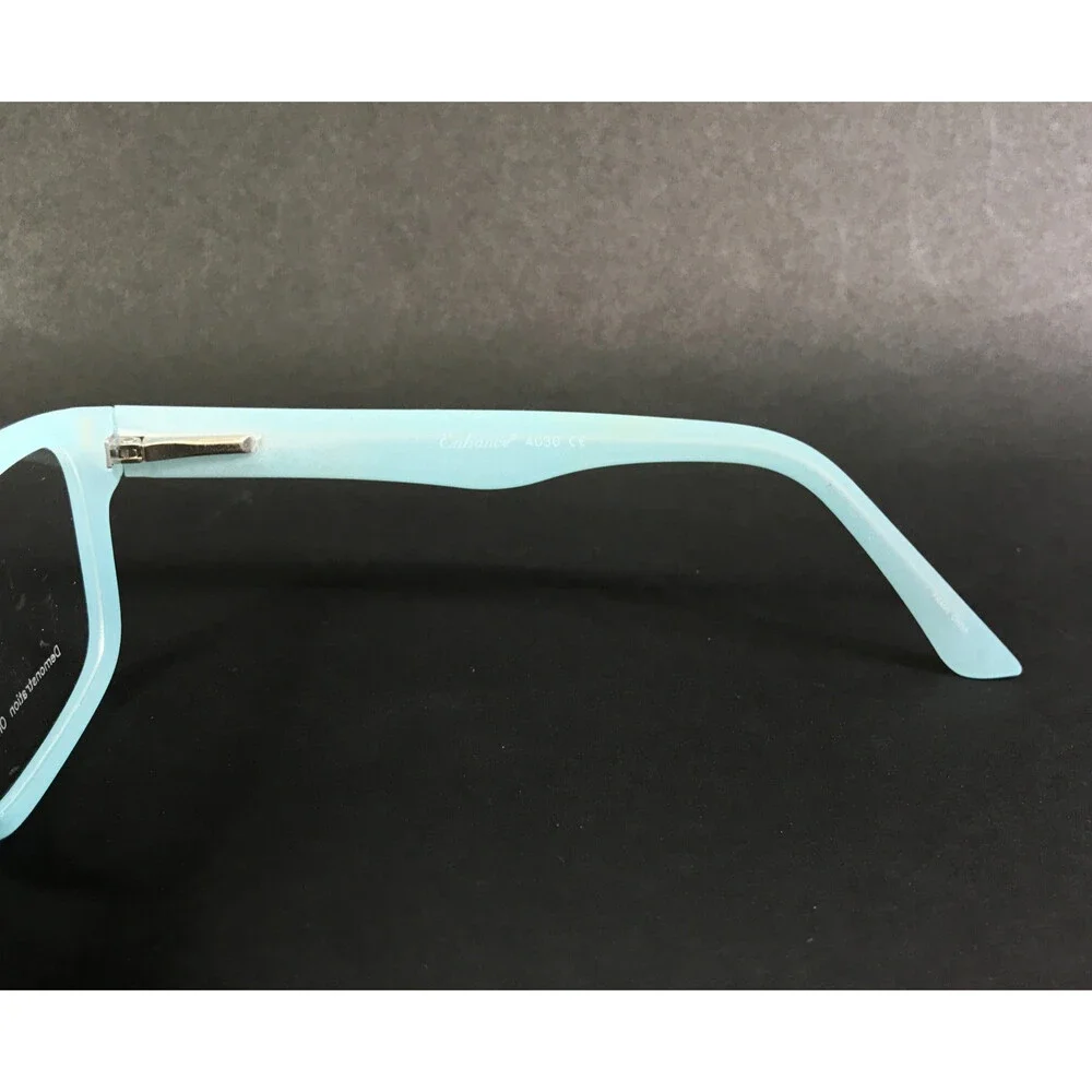 Enhance Eyeglasses Frames 4030 MATTE BLUE SKY Rectangle Full Rim 53-16-143